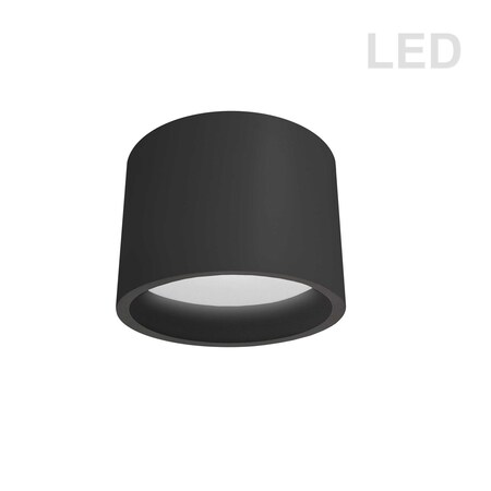 Dainolite 15W Flush Mount, Matte Black With White Diffuser ECO-C1015-MB